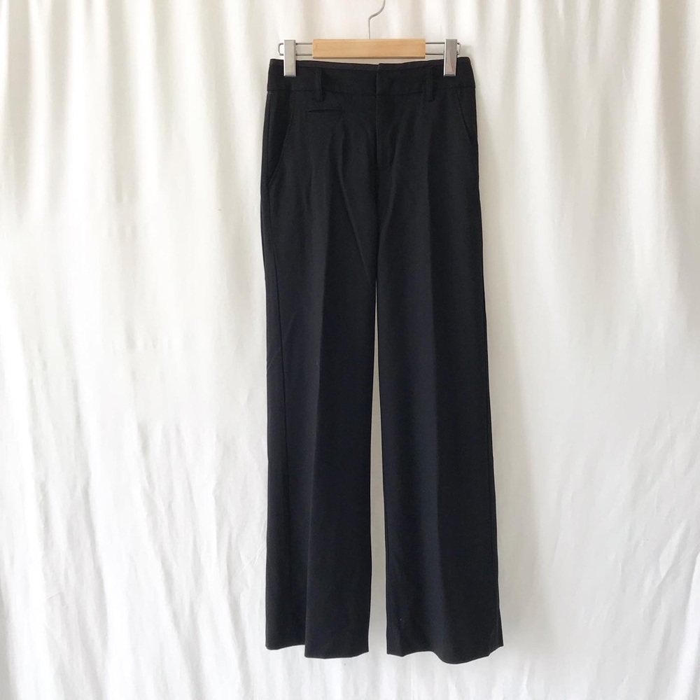 Vince black wool wide leg trouser (hemmed) size 0